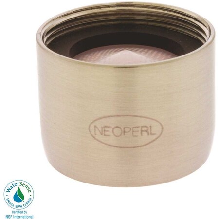 Neoperl PCA Perlator 1.2 GPM 55/64 in. 27 Regular Female Faucet Aerator Brushed Nickel 5412905